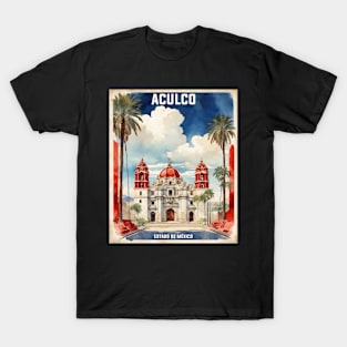 Aculco Estado de Mexico Vintage Tourism Travel Retro T-Shirt